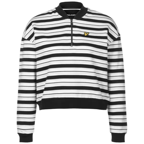 Толстовка Lyle & Scott Stripe Bomber, черный