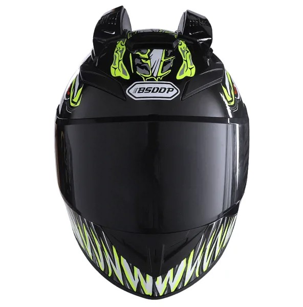 BSOOP зимний теплый шлем для электромобиля Защитная шапка для езды на мотоцикле с рогами полный шлем аксессуары для мотокросса