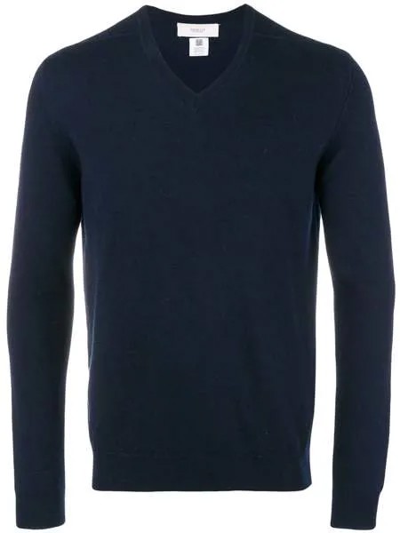 Pringle of Scotland Men's Classic V Neck Cashmere Jumper In Ink