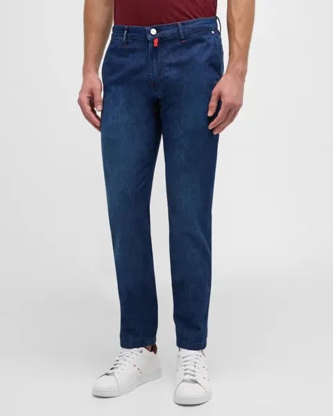 Мужские джинсы с прорезными карманами Kiton, цвет Dark Blue