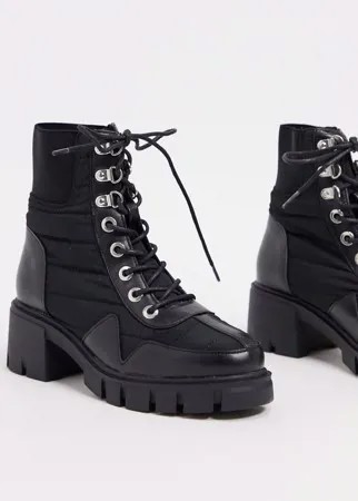 Черные походные ботинки ASOS DESIGN-Черный цвет