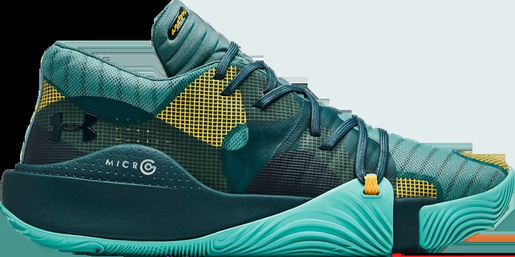 Кроссовки Under Armour Anatomix Spawn Low Aqua Yellow, бирюзовый