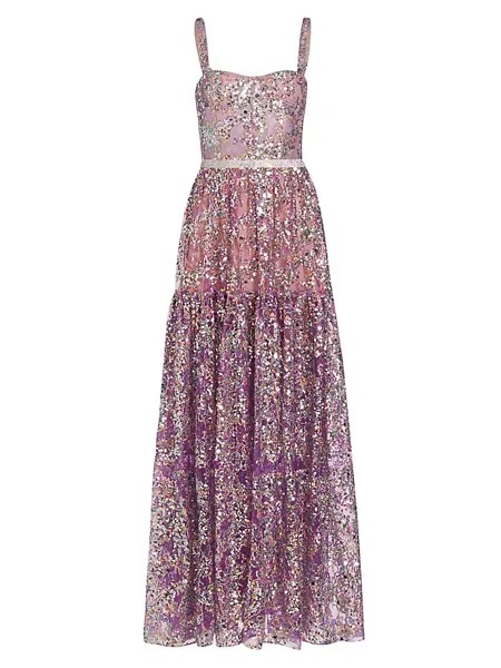 Платье Midnight, расшитое пайетками Bronx And Banco, фиолетовый