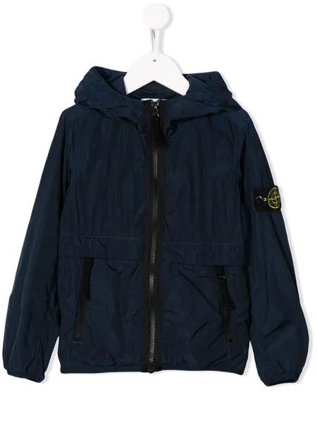 Stone Island Junior бомбер с капюшоном