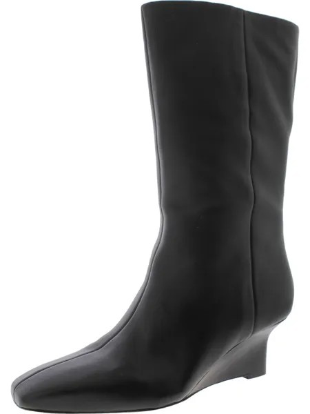 Женские замшевые ботинки до середины икры без застежки Beverly Vince, цвет Black Leather