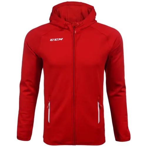 Толстовка CCM Full Zip Hood SR взрослая(L / красный/L)