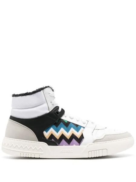 Missoni высокие кеды с узором зигзаг, белый