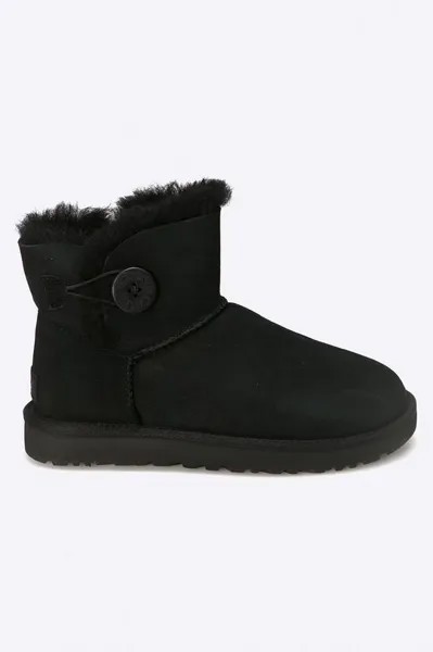 Замшевые зимние ботинки Mini Bailey Button II Ugg, черный