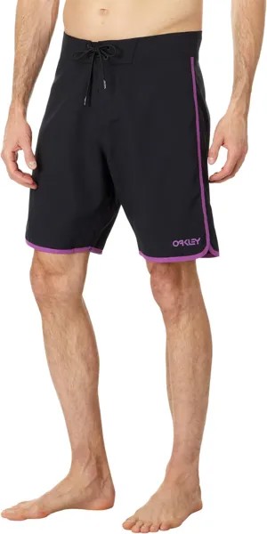 Шорты для плавания Solid Crest 19 дюймов Oakley, цвет Blackout/Ultra Purple