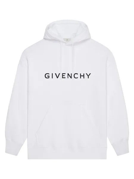 Худи узкого кроя GIVENCHY Archetype из флиса Givenchy, белый