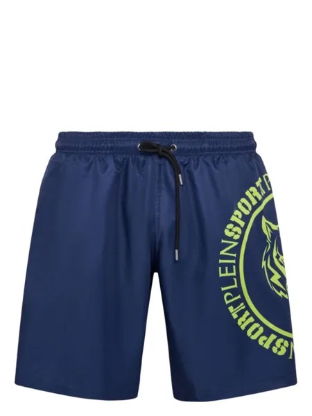 Plein Sport плавки-шорты Carbon Tiger, синий