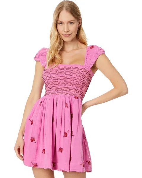 Платье Free People Tory Embroidered Mini, цвет Island Flower