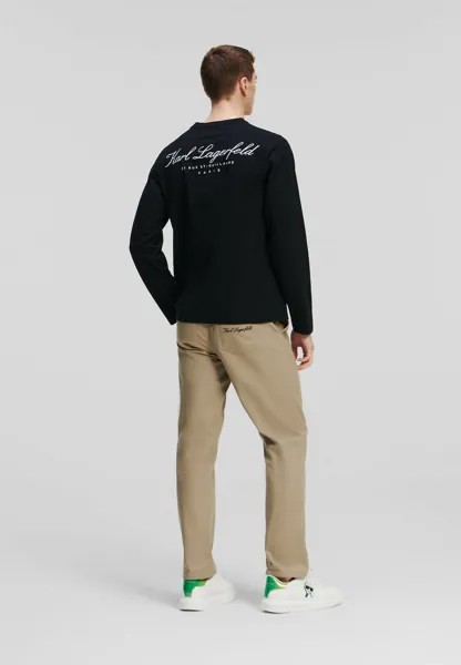 Футболка с длинным рукавом HOTEL SIGNATURE LONG SLEEVE KARL LAGERFELD, черная