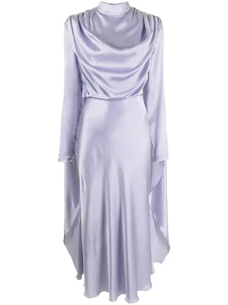 Materiel draped-design dress