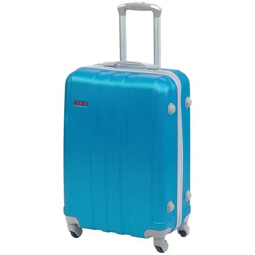 Чемодан на колесах дорожный огромный семейный багаж для путешествий l+ TEVIN размер Л+ 76 см xl 120 л xxl легкий 4.2 кг прочный abs пластик Желтый