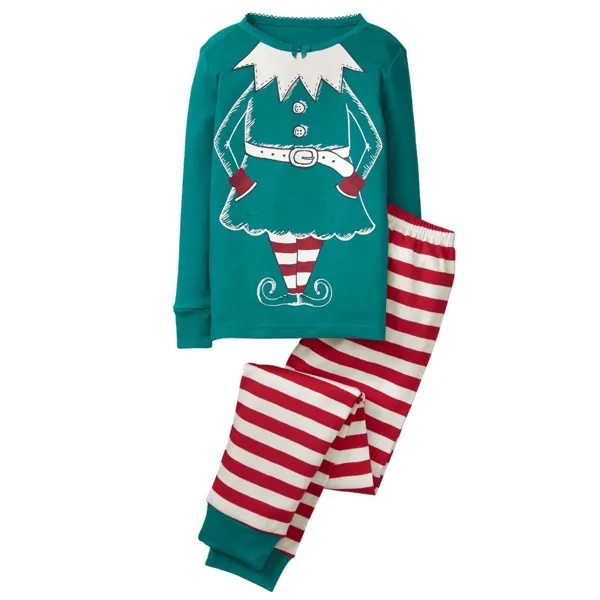 NWT Gymboree Trompe Holiday Elf Gymmies, комплект для сна, рождественские пижамы для девочек 3, 5, 6 лет