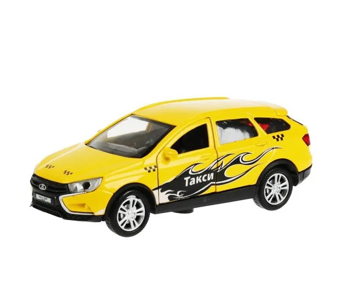 Технопарк Машина металлическая Lada Vesta SW Cross Такси Полиция 12 см