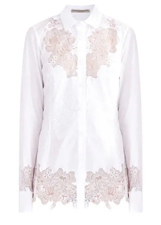 Блуза с кружевными вставками в романтическом стиле