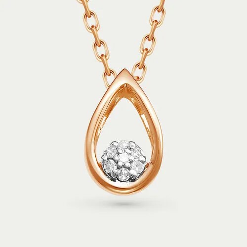 Подвеска GOLD CENTER, золото, 585 проба, бриллиант
