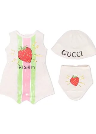 Gucci Kids комбинезон с принтом