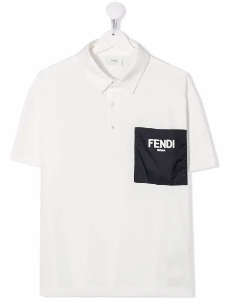 Fendi Kids рубашка поло с логотипом