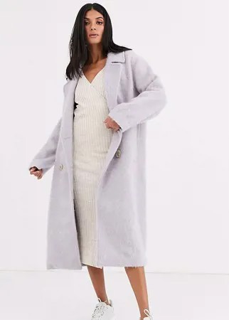 Эффектное сиреневое пальто на пуговицах ASOS DESIGN Tall-Фиолетовый