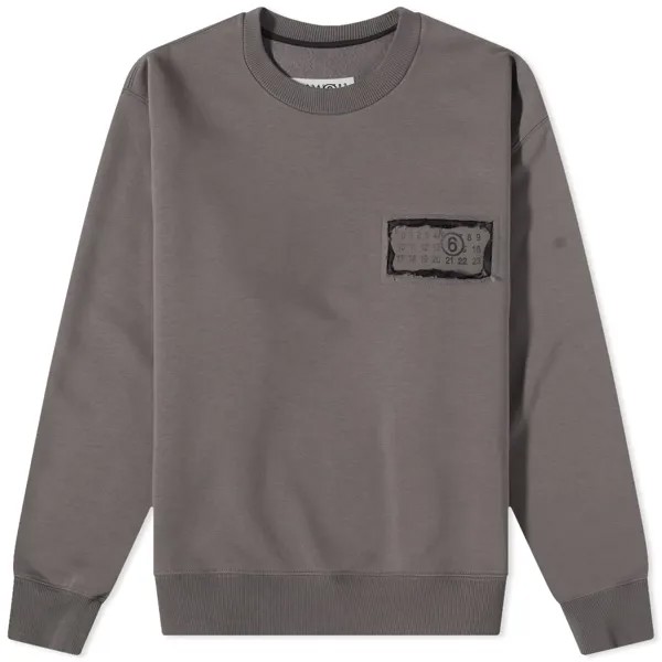 Свитшот MM6 Maison Margiela 3-layer Crew, серый