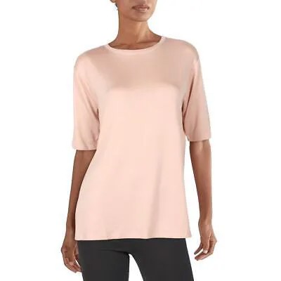 Женская розовая футболка с круглым вырезом Eileen Fisher, пуловер, рубашка M BHFO 7925