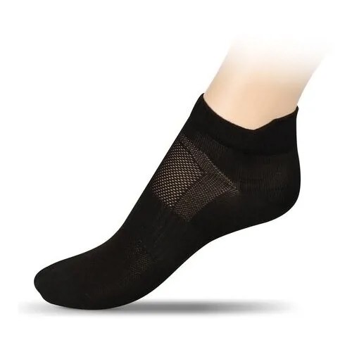 Носки спортивные укороченные полипропилен ЛВ16 32-34 Черный