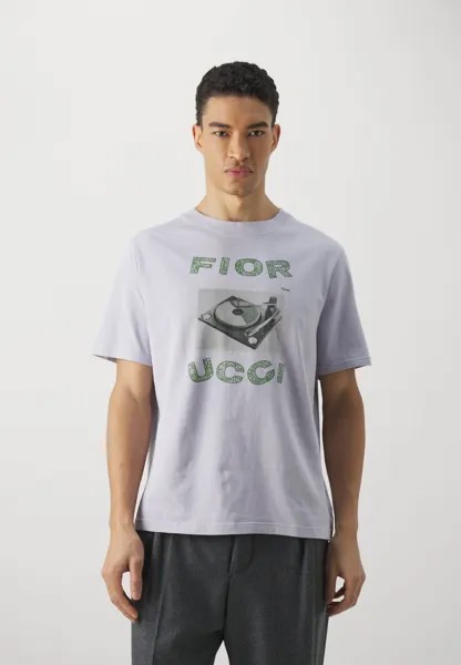 Футболка с принтом VINYL UNISEX Fiorucci, фиолетовый