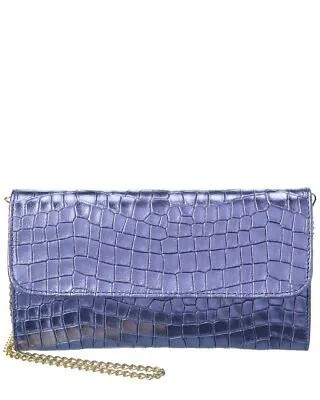 Persaman New York Priscilla Женский кожаный клатч с тиснением под крокодила, фиолетовый