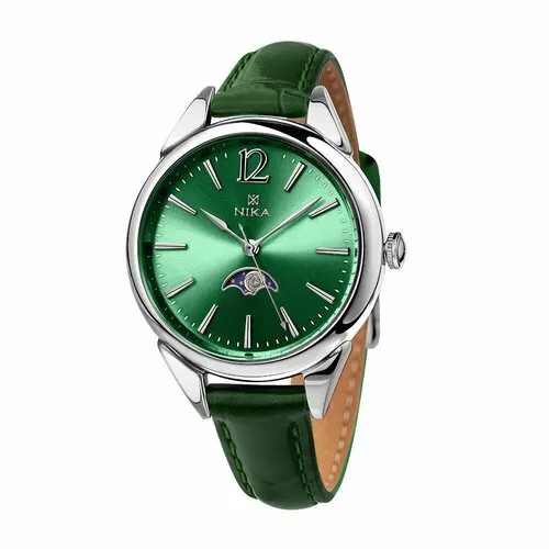 Наручные часы НИКА, серебро, зеленый