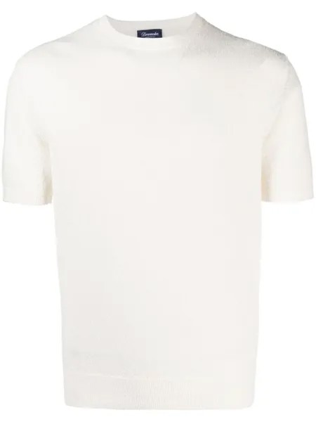 Drumohr crew-neck short-sleeve jumper, белый