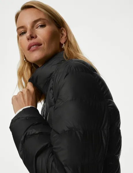 Пуховик Feather & Down Stormwear Marks & Spencer, черный