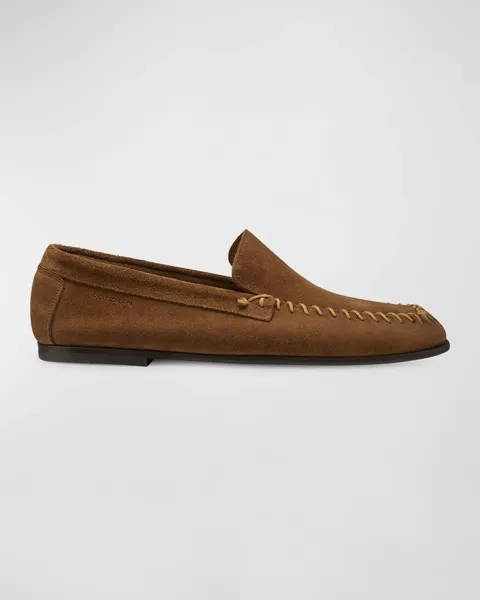 Мужские замшевые венецианские мокасины Montauk Stuart Weitzman, цвет Tan