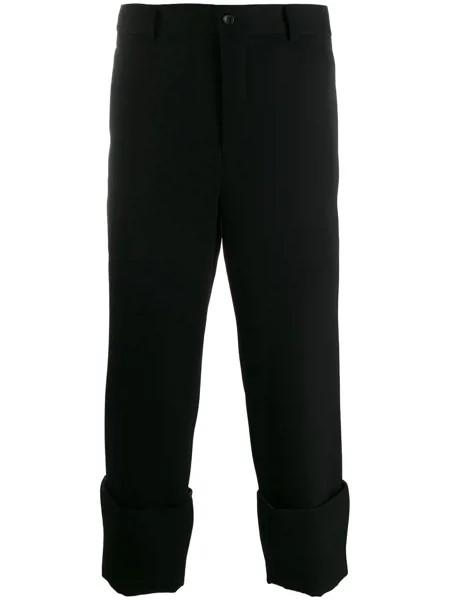 Comme Des Garçons Homme Plus брюки с подвернутыми манжетами