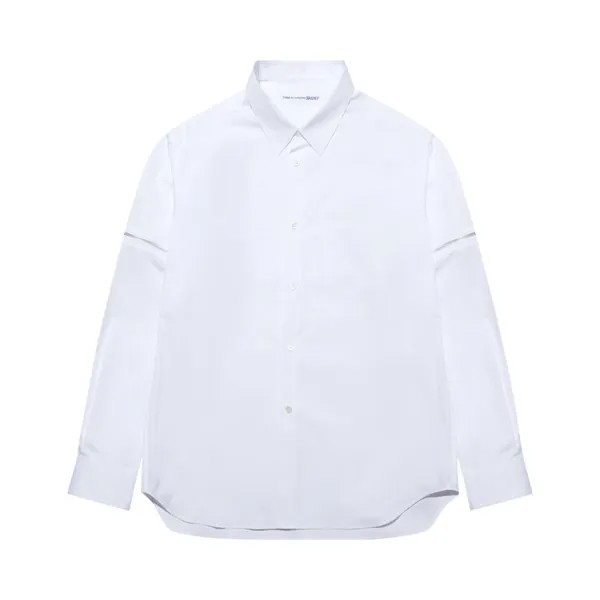 Рубашка Comme des Garçons Zip Off Sleeve 'White', белый