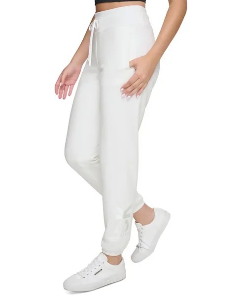 Женские джоггеры с блестящим логотипом и вышивкой Calvin Klein, белый