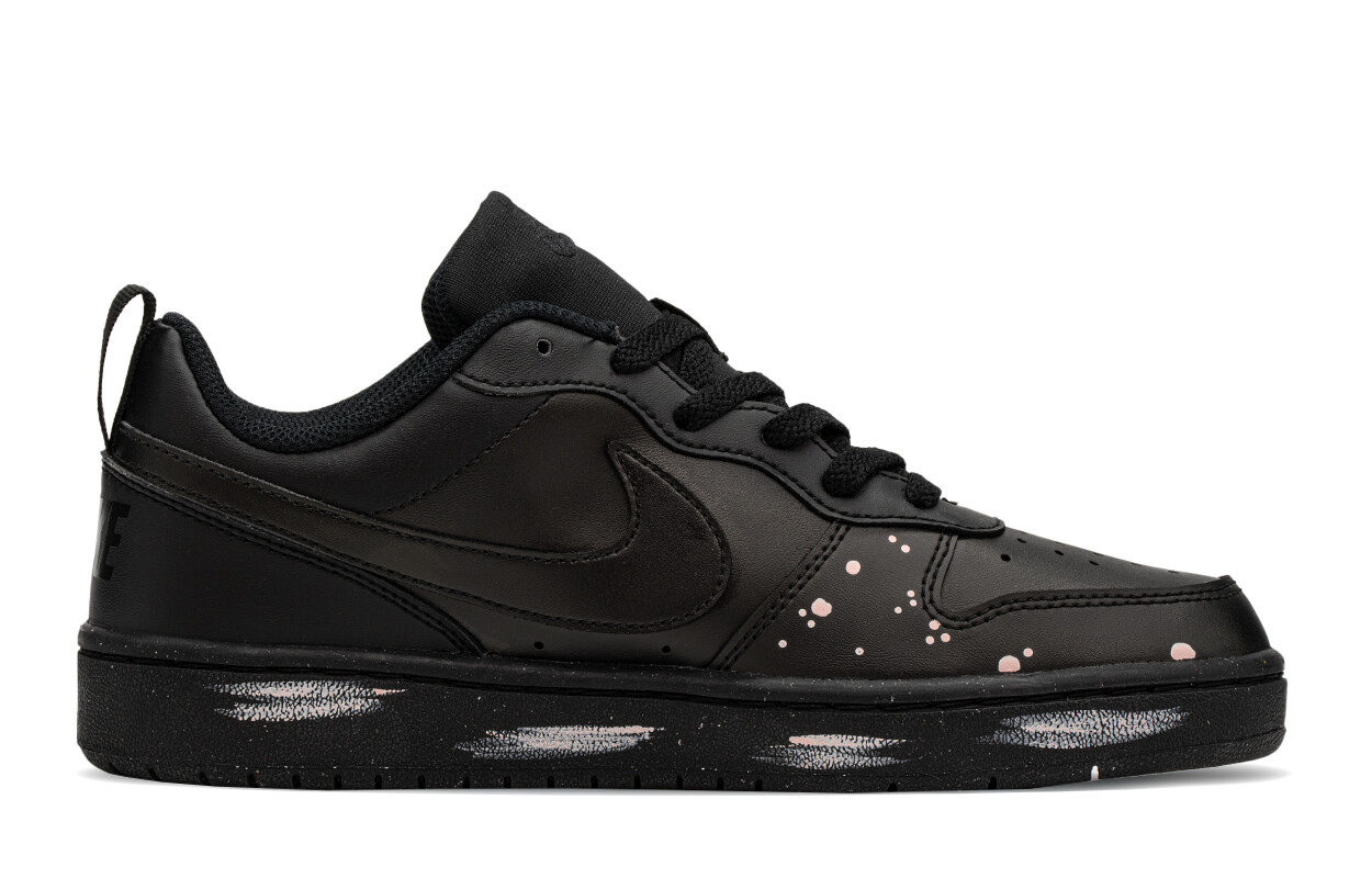 Кроссовки Nike Court Borough Skateboarding Shoes Women's Low-top Black/Pink, черный/розовый