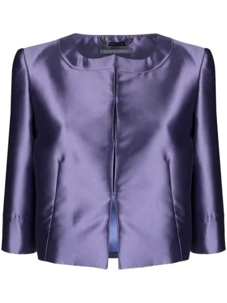 Alberta Ferretti укороченный пиджак, фиолетовый