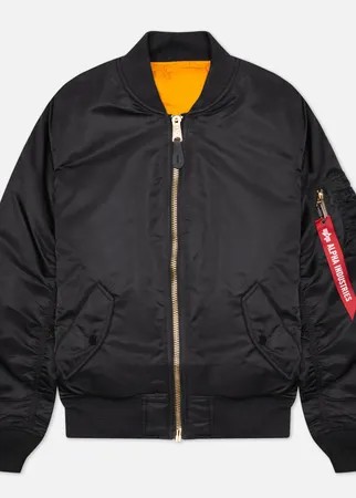Мужская куртка бомбер Alpha Industries MA-1 Slim Fit, цвет чёрный, размер S