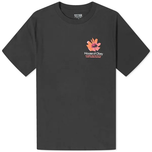 Футболка Obey House Of Obey Floral T-Shirt, черный