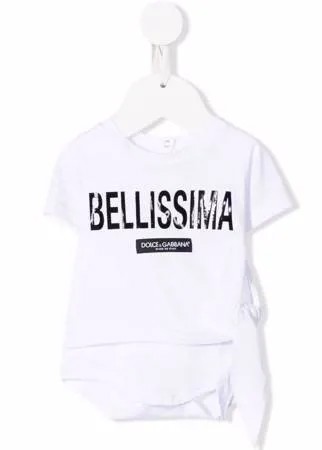 Dolce & Gabbana Kids короткий комбинезон Bellissima с логотипом