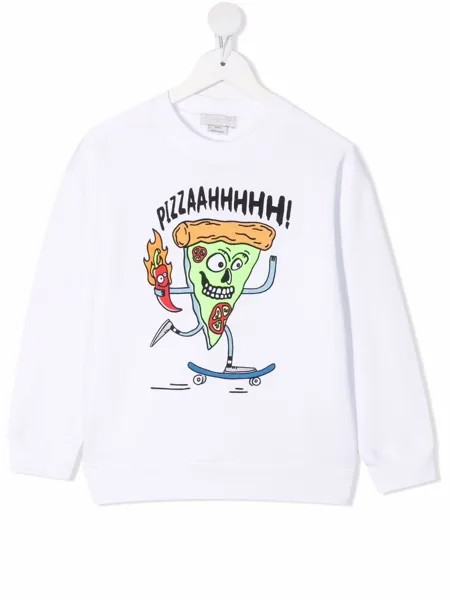 Stella McCartney Kids толстовка Pizza Skater с графичным принтом