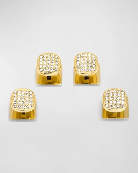 Мужская золотистая рубашка с заклепками в кристальном паве Cufflinks Inc., цвет Gold