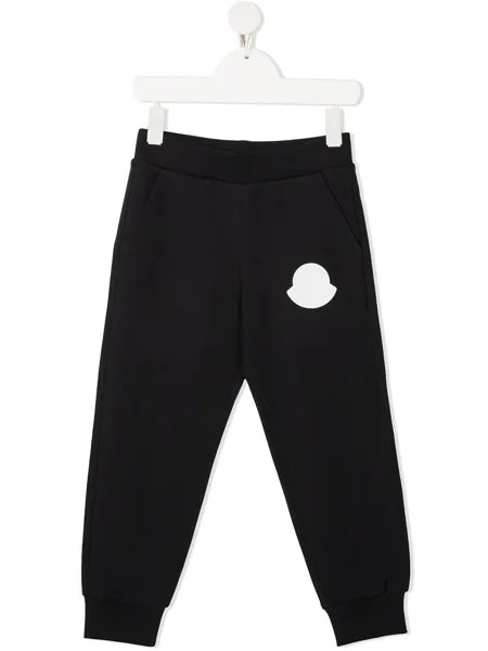 Moncler Enfant спортивные брюки с нашивкой-логотипом