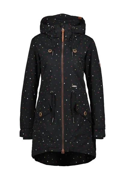 Парка Charlotte на шнурке, на молнии, с карманами женская ALIFE AND KICKIN, цвет Moonless