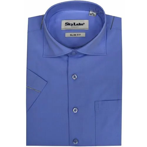 Школьная рубашка Sky Lake, короткий рукав, размер 30.122, синий