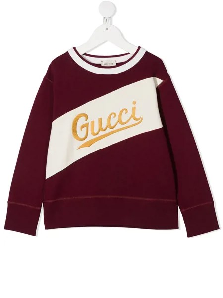 Gucci Kids толстовка с вышитым логотипом