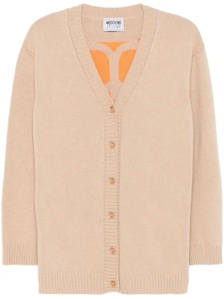 MOSCHINO JEANS кардиган Peace & Love, нейтральный цвет